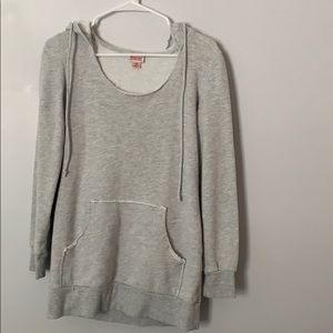 Grey long sleeve with hoodie
